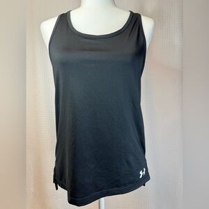 Pre-Owned Under Armour Black Racerback Tank Top – Fits Like Size S